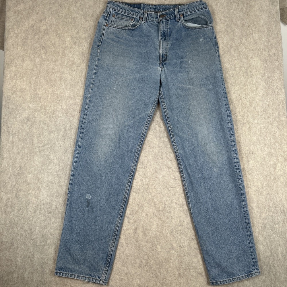 90s Vintage Levis 550 Blue Jeans Relaxed Fit Tapered Leg 38x36 Made In USA